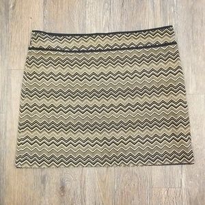 Loft Brown and Black Size 16 Skirt Ladies Women
